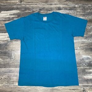 Vintage Hanes T-shirt - Made USA - Teal Tee - Medium - GUC
